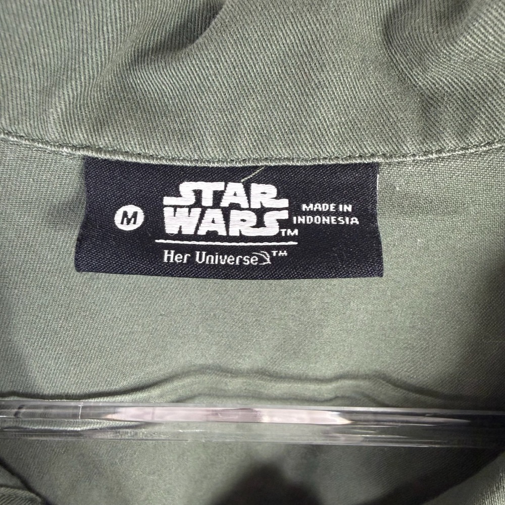 Star Wars Her Universe Green Utility Jacket with Patches Women's Size Medium - Picture 4 of 8